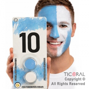 MAQUILLAJE ARTISTICO BLANCO CELESTE (4GR SET X 2) (PACK X 3 UNID)